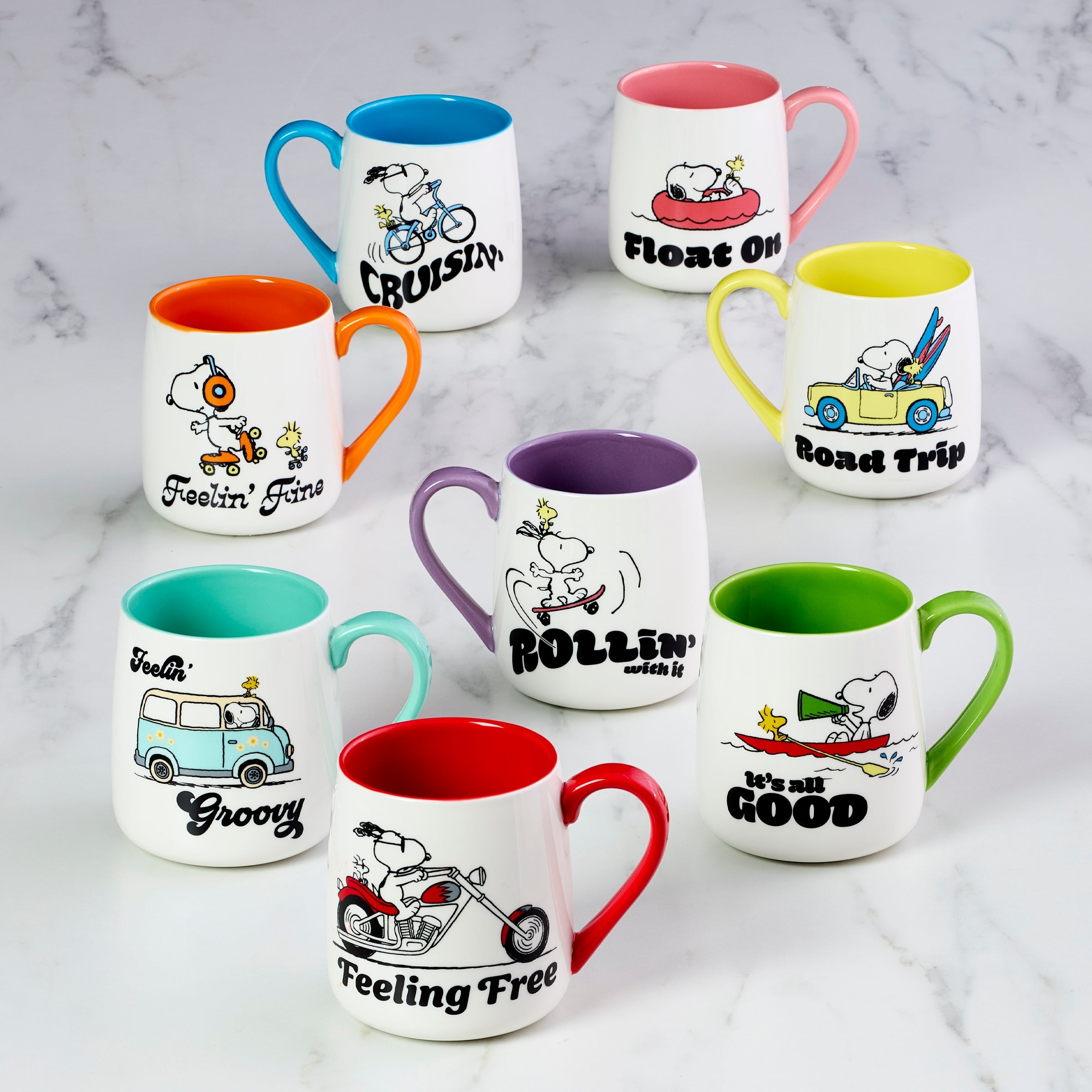 Peanuts Mugs - Set of 2 - Road Trip-Float On